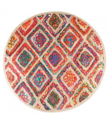 vidaXL Rug Washable Multicolour Ø 120 cm