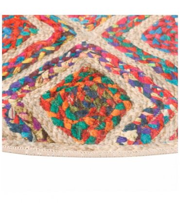 vidaXL Rug Washable Multicolour Ø 120 cm