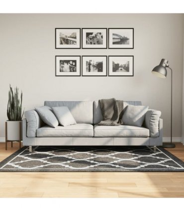 vidaXL Rug Washable Black and White 120x180 cm — Colour: black and dark grey, Size: 120 x 180 cm