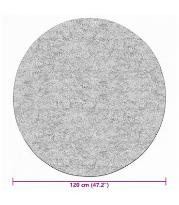 vidaXL Rug Washable φ120 cm Light Beige Anti Slip — Colour: beige and black, Size: Ø 120 cm