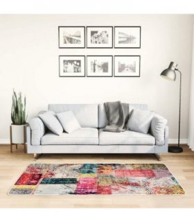 vidaXL Rug Washable Patchwork 80x150 cm Multicolour — Size: 80 x 150 cm