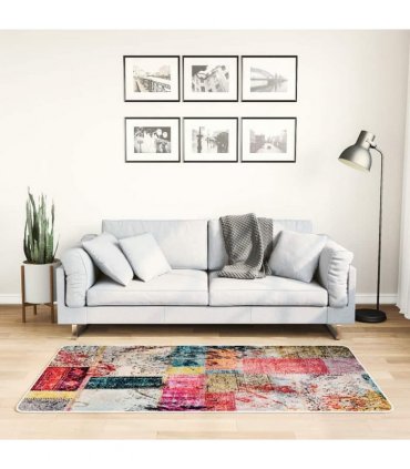 vidaXL Rug Washable Patchwork 80x150 cm Multicolour — Size: 80 x 150 cm