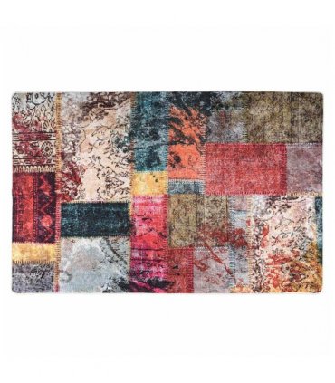 vidaXL Rug Washable Patchwork 80x150 cm Multicolour — Size: 80 x 150 cm