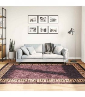 vidaXL Rug Washable 160x230 cm Black and Gold — Size: 160 x 230 cm