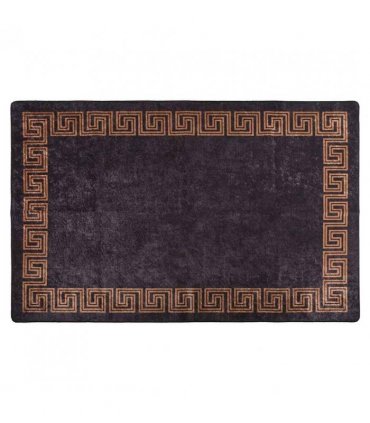 vidaXL Rug Washable 160x230 cm Black and Gold — Size: 160 x 230 cm