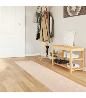 vidaXL Rug Runner MARSA Cream 50 x 250 cm Polyester and PVC
