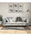 vidaXL Rug Washable Black and White 80x150 cm — Colour: black and dark grey, Size: 80 x 150 cm