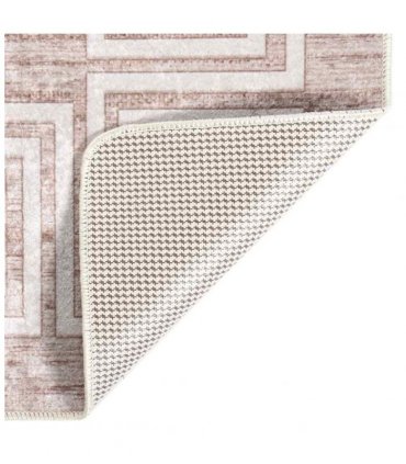 vidaXL Rug Washable 80x300 cm Beige — Colour: beige and gold, Size: 80 x 300 cm