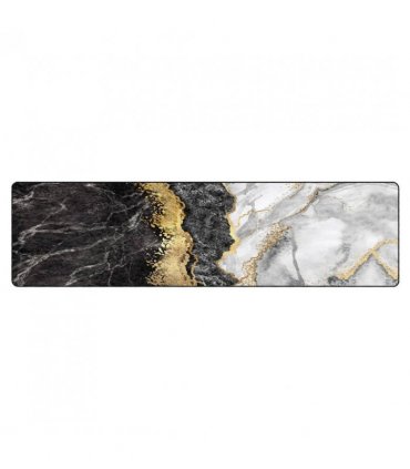vidaXL Rug Washable Multicolour 80x300 cm — Colour: gold and white, Size: 80 x 300 cm