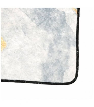 vidaXL Rug Washable Multicolour 80x300 cm — Colour: gold and white, Size: 80 x 300 cm