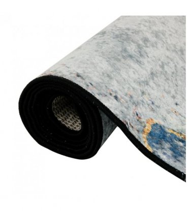 vidaXL Rug Washable Multicolour 80x300 cm — Colour: gold and white, Size: 80 x 300 cm
