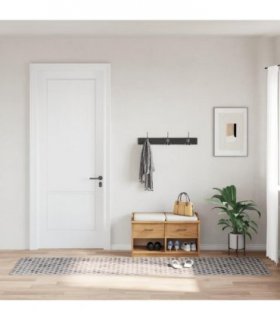 vidaXL Rug Washable 80x300 cm Multicolour — Colour: grey and white, Size: 80 x 300 cm