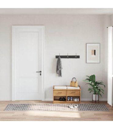 vidaXL Rug Washable 80x300 cm Multicolour — Colour: grey and white, Size: 80 x 300 cm