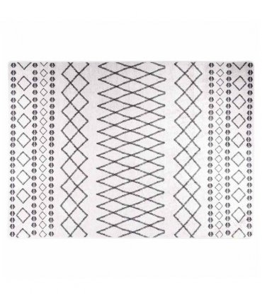 vidaXL Rug Washable 120x180 cm Black and White — Colour: white and black, Size: 120 x 180 cm