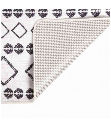 vidaXL Rug Washable 120x180 cm Black and White — Colour: white and black, Size: 120 x 180 cm
