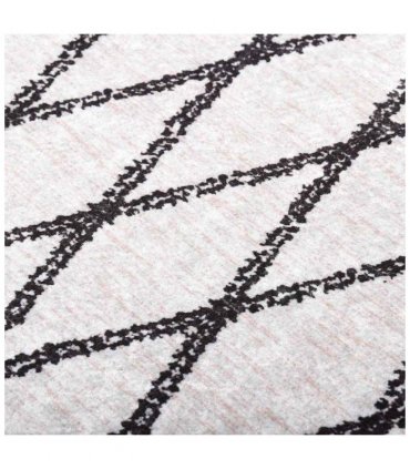 vidaXL Rug Washable 120x180 cm Black and White — Colour: white and black, Size: 120 x 180 cm