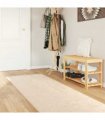 vidaXL Rug Runner MARSA Cream 250 x 100 cm Polyester and PVC — Size: 100 x 250 cm