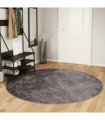 vidaXL Rug Washable Grey Ø 200 cm