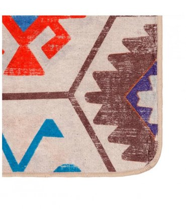 vidaXL Rug Washable Multicolour 120x180 cm — Colour: blue and white, Size: 120 x 180 cm