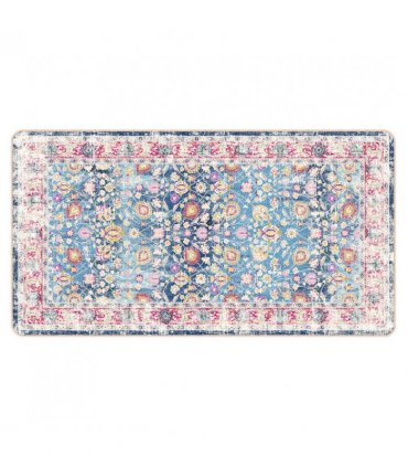 vidaXL Rug Washable Multicolour 80x150 cm — Colour: blue and pink, Size: 80 x 150 cm