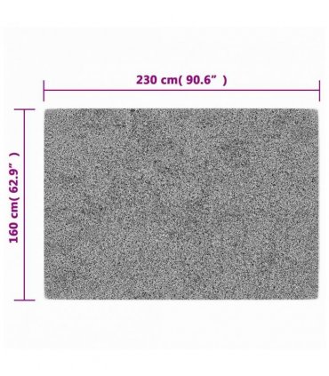 vidaXL Rug | Grey | 100% Polyester | 160 x 230 cm | Rug | Rectangular | Modern
