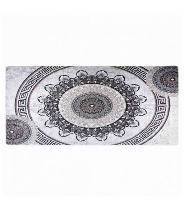 vidaXL Rug Washable 80x300 cm Multicolour — Colour: black and grey, Size: 80 x 300 cm