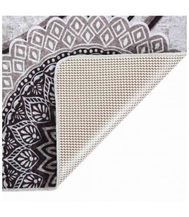 vidaXL Rug Washable 80x300 cm Multicolour — Colour: black and grey, Size: 80 x 300 cm