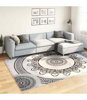 vidaXL Rug Washable 190x300 cm Multicolour — Colour: black and grey, Size: 190 x 300 cm
