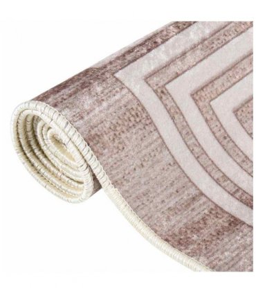vidaXL Rug Washable 160x230 cm Beige Anti Slip — Colour: beige and gold, Size: 160 x 230 cm