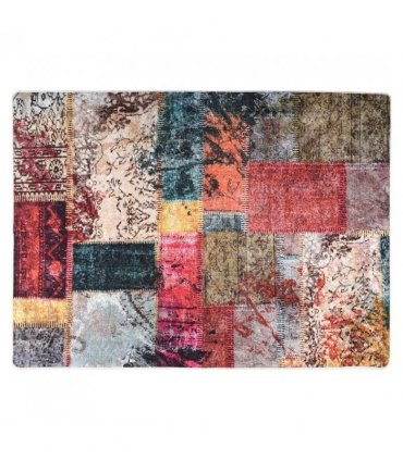 vidaXL Rug Washable Patchwork 120x180 cm Multicolour — Size: 120 x 180 cm