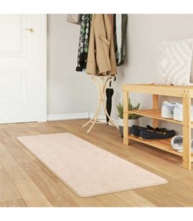 vidaXL Rug Runner MARSA Cream 50 x 150 cm Polyester and PVC