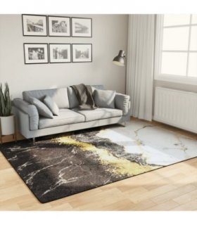 vidaXL Rug Washable Multicolour 160x230 cm — Colour: gold and white, Size: 160 x 230 cm