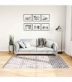 vidaXL Rug Washable 120x180 cm Multicolour — Colour: grey and white, Size: 120 x 180 cm