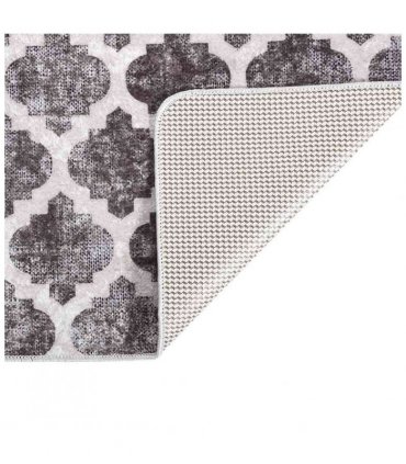 vidaXL Rug Washable 120x180 cm Multicolour — Colour: grey and white, Size: 120 x 180 cm