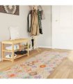 vidaXL Rug Washable Multicolour 80x300 cm — Colour: blue and white, Size: 80 x 300 cm