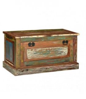 vidaXL Shoe Storage Bench Solid Reclaimed Wood — Size: 85 x 40 x 45 cm