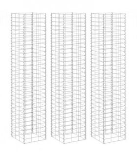 vidaXL Gabion Raised Beds 3 pcs 30x30x200 cm Iron — Size: 30 x 30 x 200 cm (3 pcs)