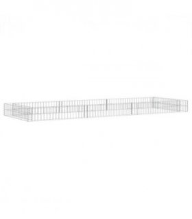 vidaXL Gabion Raised Bed Galvanised Steel 300x100x20 cm — Size: 300 x 100 x 20 cm