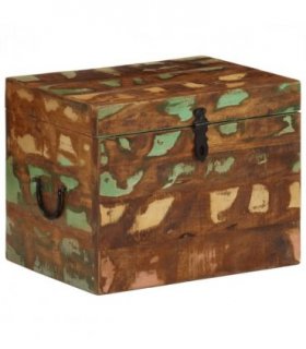 vidaXL Reclaimed Storage Box Solid Wood — Colour: Natural wood, Size: Small