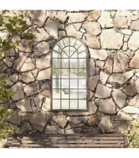 vidaXL Garden Mirror Sand 90x45 cm Iron for Outdoor Use