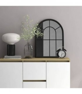 vidaXL Mirror Black 60x45 cm Iron for Indoor Use