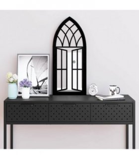 vidaXL Mirror Black 70x30 cm Iron for Indoor Use — Size: 70 x 30 cm — V0671949941