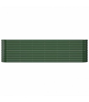 vidaXL Garden Raised Bed Galvanised Steel 260x40x68 cm Green — Size: 260 x 40 x 68 cm