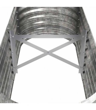 vidaXL Garden Raised Bed | Silver | Powder-coated steel | Medium | Durable — Size: 114 x 40 x 36 cm