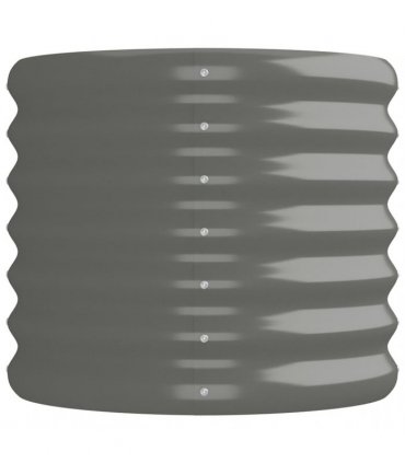 vidaXL Garden Raised Bed | Grey | Powder-coated steel | 152 x 40 x 36 cm