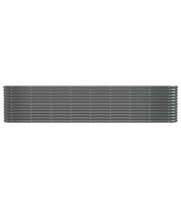 vidaXL Garden Raised Bed Galvanised Steel 332x40x68 cm Anthracite — Size: 332 x 40 x 68 cm