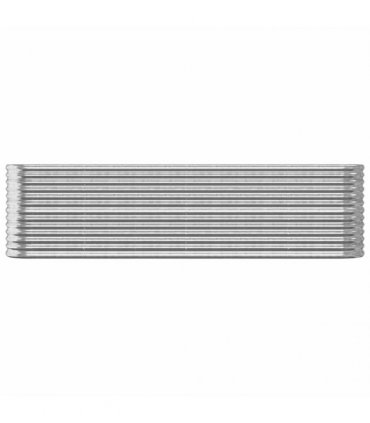 vidaXL Garden Raised Bed Galvanised Steel 260x40x68 cm Silver — Size: 260 x 40 x 68 cm