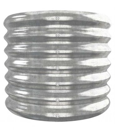 vidaXL Garden Raised Bed Galvanised Steel 332x40x36 cm Silver — Size: 332 x 40 x 36 cm