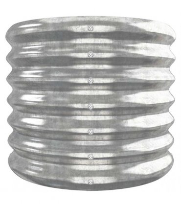 vidaXL Garden Raised Bed Galvanised Steel 260x40x36 cm Silver — Size: 260 x 40 x 36 cm
