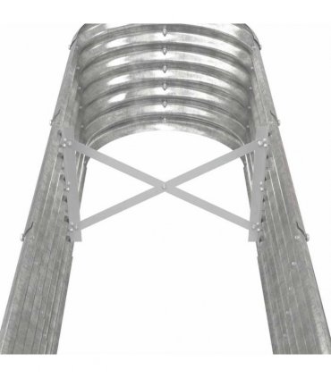 vidaXL Garden Raised Bed Galvanised Steel 260x40x36 cm Silver — Size: 260 x 40 x 36 cm